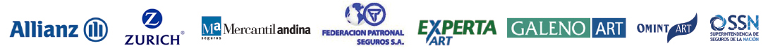 Allianz Zurich Mercantil Andina Federacion Patronal Experta ART Galeno ART OMINT ART SSN